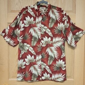 Campa Moda Mens Hawaiian Shirt Size Large Aloha Island Resortwear Vacation Beach
